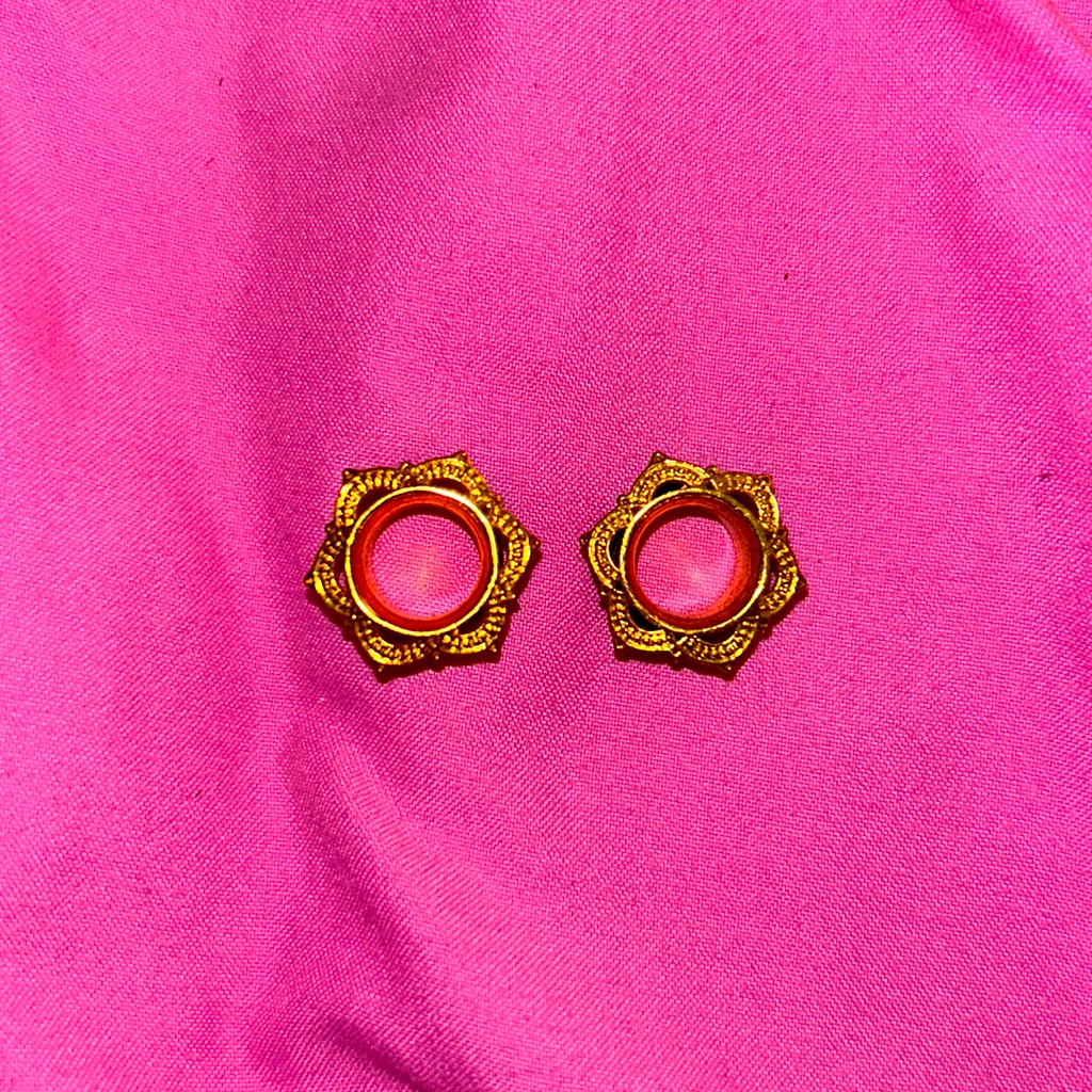 00 Gauge Stainless Steel Golden Plugs